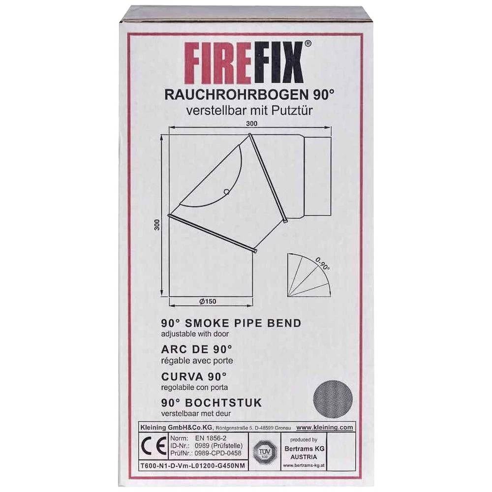 Firefix RD150/B koljeno dimovodne cijev za peć slika