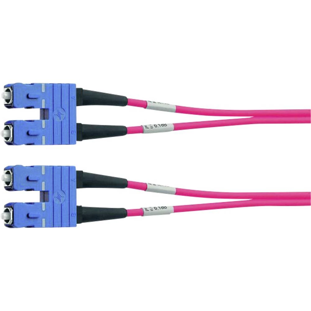 Staklena vlakna Svjetlovodi Priključni kabel [1x Muški konektor SC - 1x Muški konektor SC] 50/125 &micro; Multimode OM4 10 m Tel slika