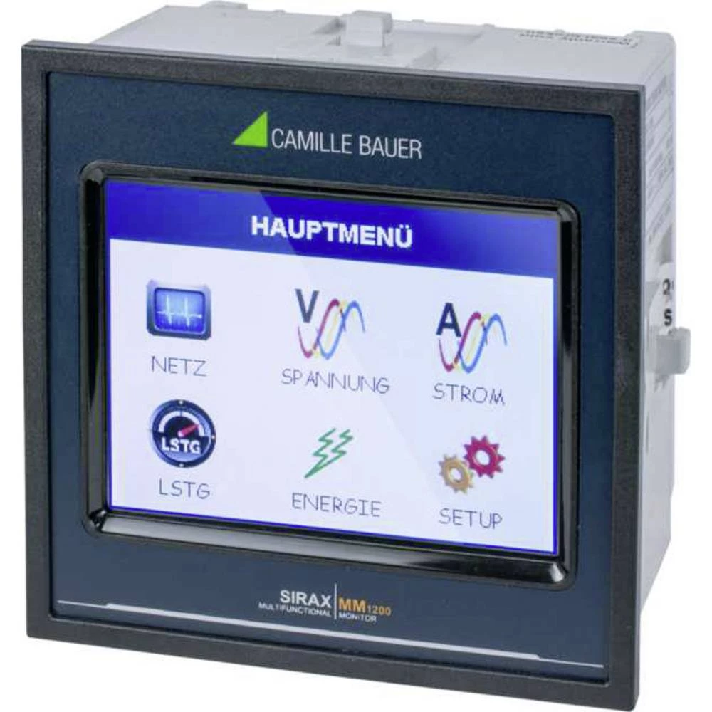Camille Bauer Višenamjenski indikator za velike trenutne veličine tipa SIRAX MM1200 s TFT zaslonom osjetljivim na dodir Vodič za slika