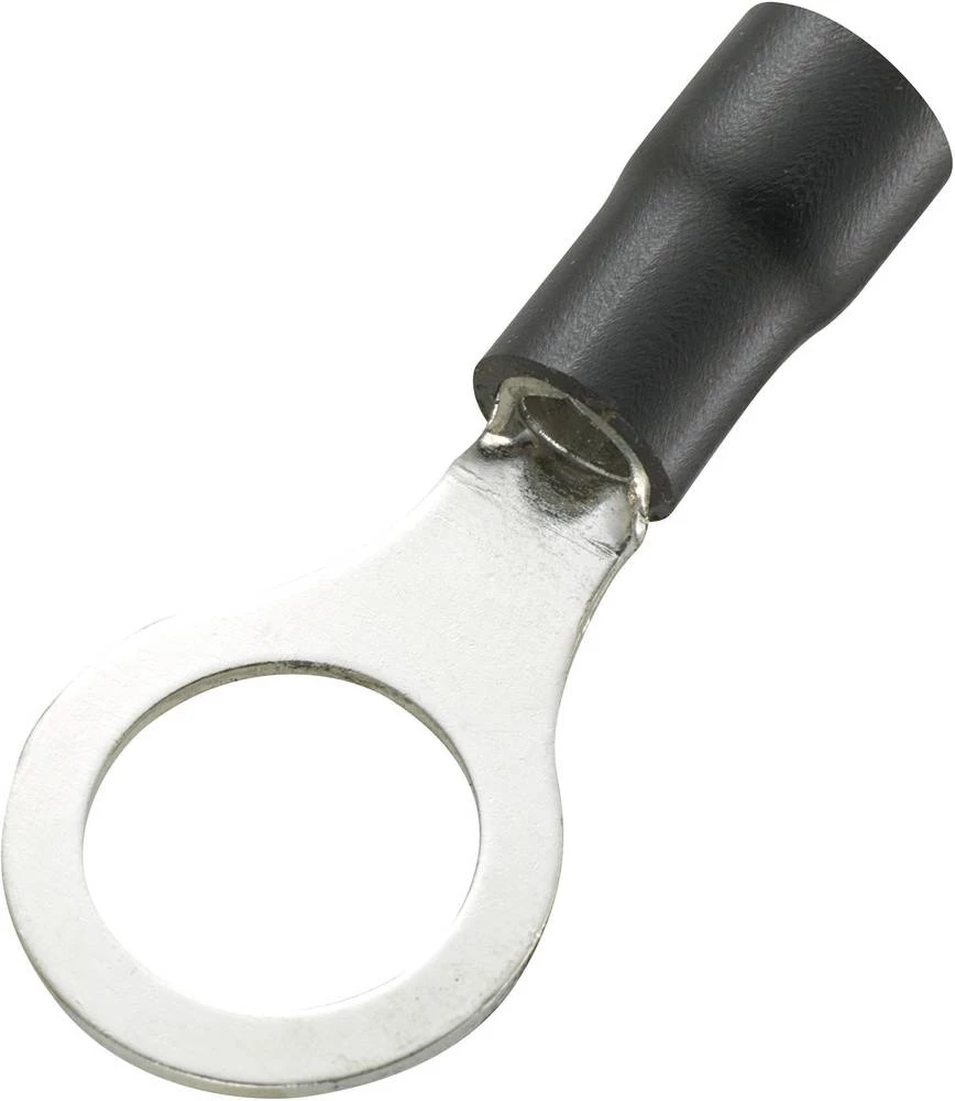 Prstenasta kabelska stopica 2.50 mm&sup2; 4 mm&sup2; M10 Izolirani dio Crna TRU COMPONENTS 738378 50 ST slika