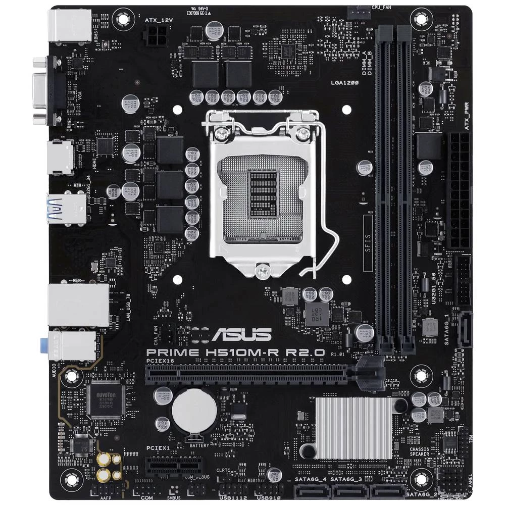 Asus PRIME H510M-R R2.0 matična ploča Baza Intel® 1200 Faktor oblika (detalji) Micro-ATX Set čipova matične ploče Intel® slika