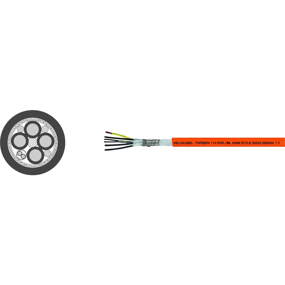Helukabel TOPSERV® 113 vod za servo 4 G 1.50 mm² + 2 x 1.50 mm² narančasta 78948 100 m slika