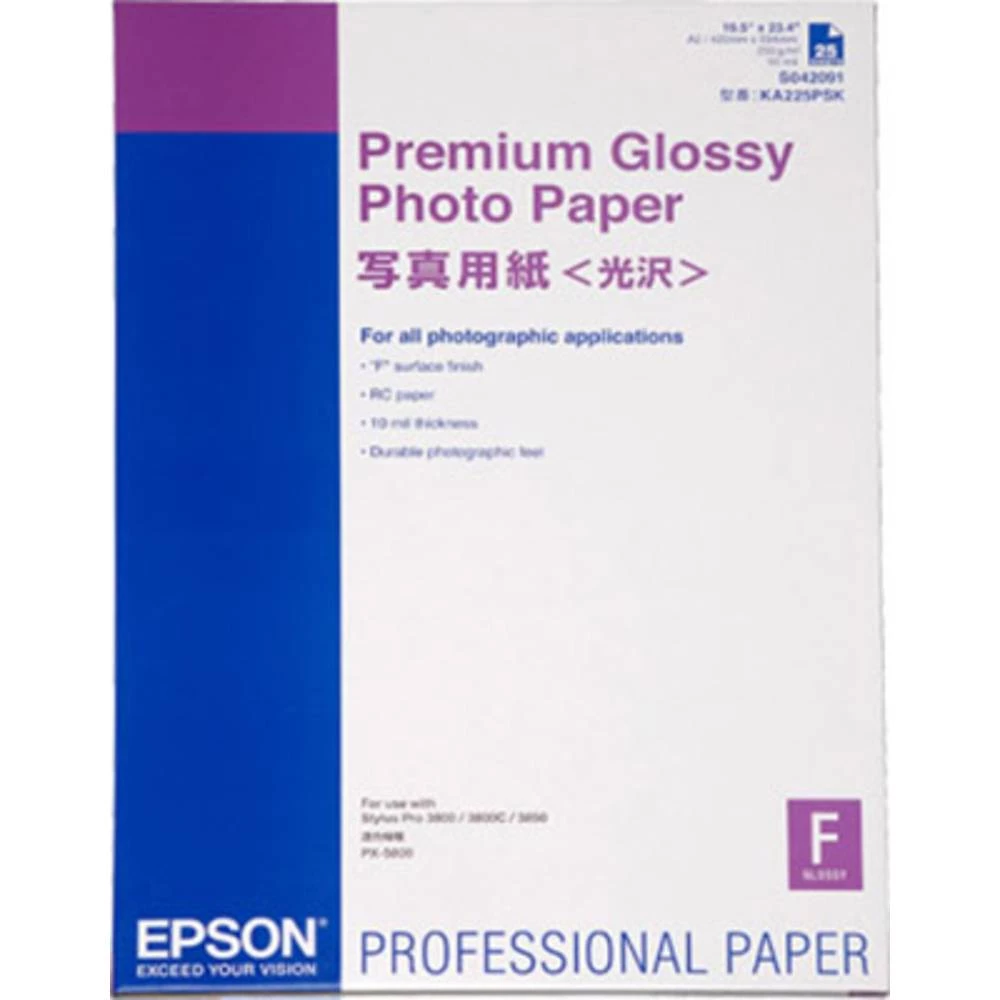 Foto papir Epson Premium Glossy Photo Paper C13S042091 225 gm&sup2; 25 Stranica Visoki sjaj slika