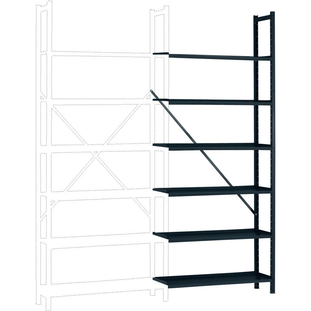 Dodatni modul regalne police (Š x V x d) 1250 x 2500 x 600 mm Čelični pod Manuflex RA3162.7016 slika