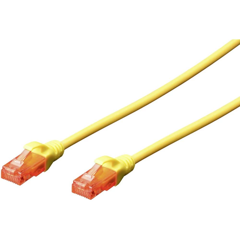 Digitus DK-1612-050/Y RJ45 mrežni kabel, Patch kabel cat 6 U/UTP 5.00 m žuta upleteni parovi 1 St. slika