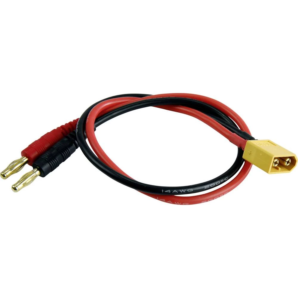 Amewi kable za punjenje [1x banana utikač 4 mm - 1x XT60] 20 cm 28231 slika