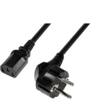 LogiLink struja priključni kabel [1x kutni sigurnosni utikač - 1x muški konektor iec, c13] 3.00 m crna