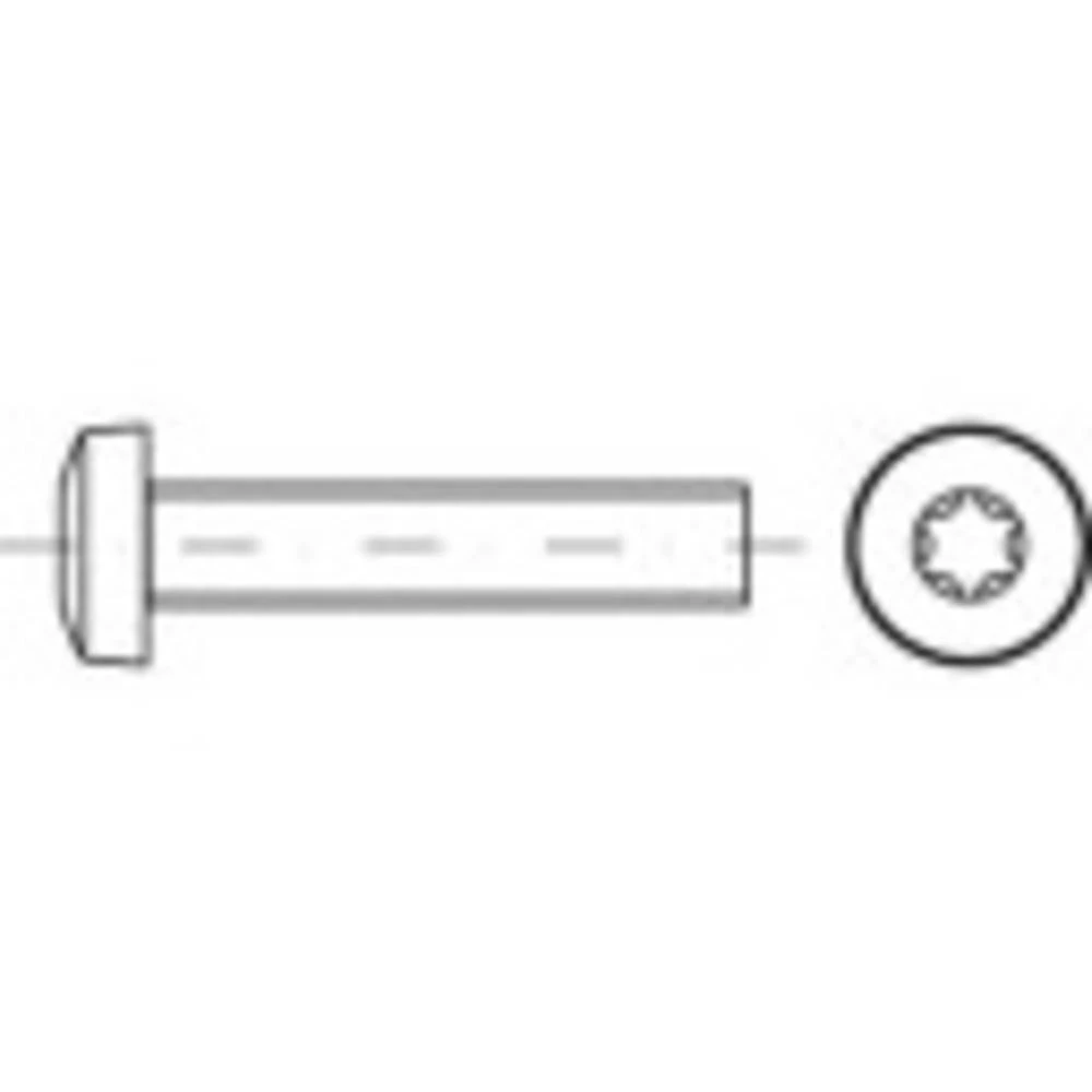 TOOLCRAFT  1068705 vijak s lećastom glavom  M2.5 25 mm T-profil DIN 7985   nehrđajući čelik A2 1000 St. slika