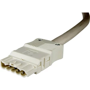 Adels-Contact 92815510 mrežni priključni kabel slobodan kraj - mrežni adapter Ukupan broj polova: 4 + PE bijela 1.00 m 30 St. slika