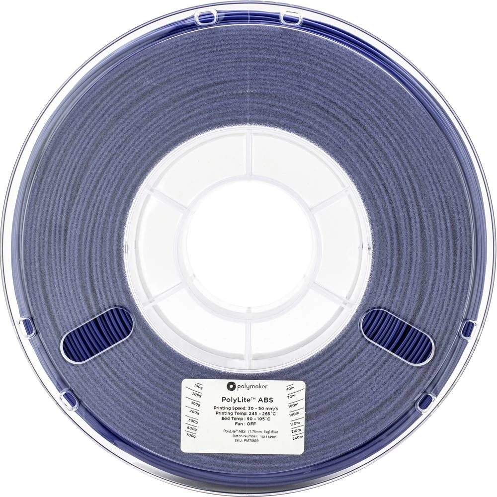 3D pisač filament Polymaker PolyLite 70640 ABS plastika 2.85 mm Plava boja 1 kg slika