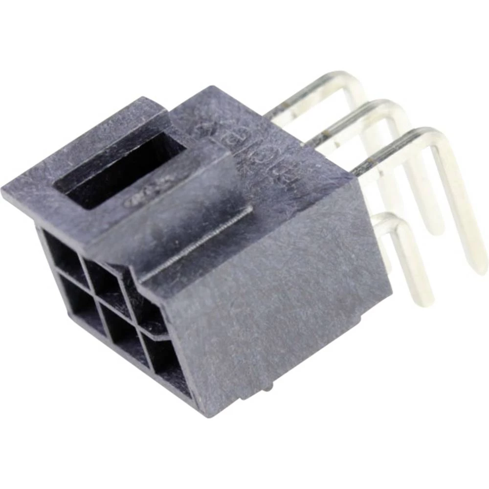 Molex 1053141206 Nano-Fit Right-Angle Header, Through Hole, 2.50mm Pitch, Dual Row, 6 Circuits, 0.38µm Gold (Au) Plating, slika