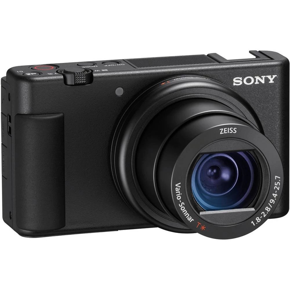 Sony ZV-1 digitalni fotoaparat 20.1 Megapixel Zoom (optički): 2.7 x crna uklj. akumulator 4K-video, nagibni zaslon slika