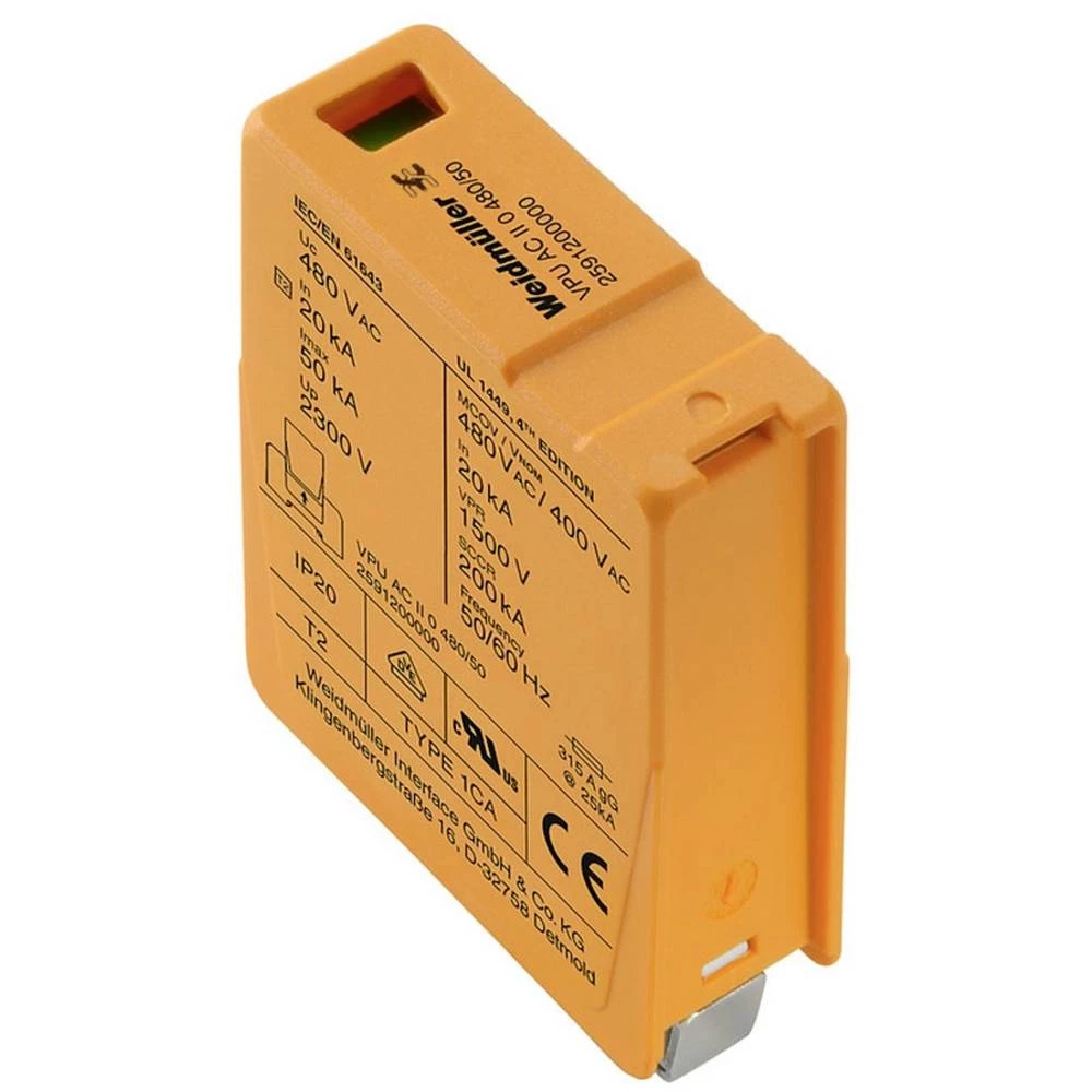 Weidmüller 2591200000 VPU AC II 0 480/50 zamjenski zaštitni modul 50 kA 1 St. slika