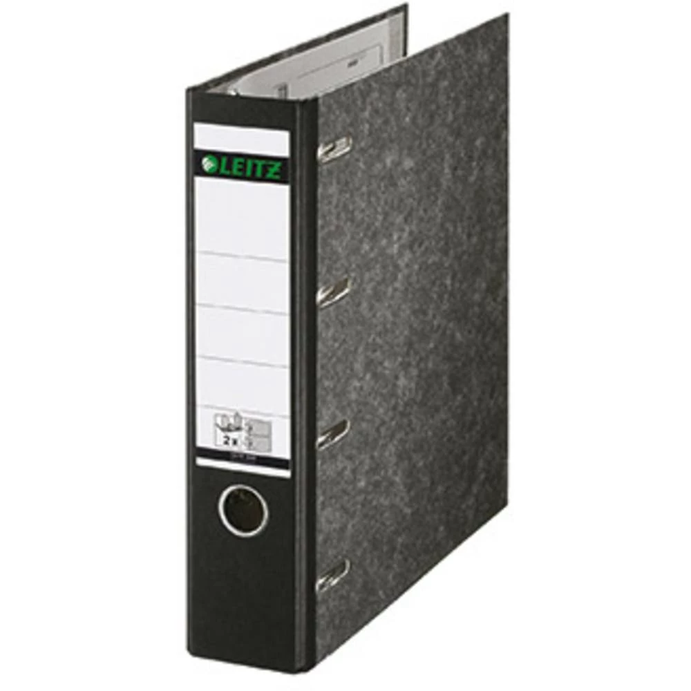 Leitz Dvostruka mapa 1092-00-00 2 x DIN A5 poprečan Širina hrpta: 75 mm Crna Oblak mramora 4 nosača 10920000 slika