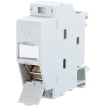 Metz Connect 1309107003-E mrežna utičnica profilna šina CAT 6a svijetlosiva (RAL 7035)