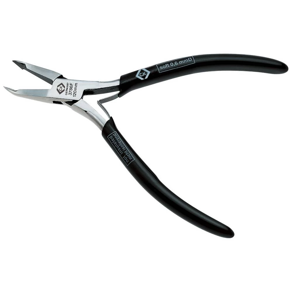 C.K T3786F 4 elektronika, precizna mehanika kliješta s kosim reznim vrhom s fasetom 120 mm slika