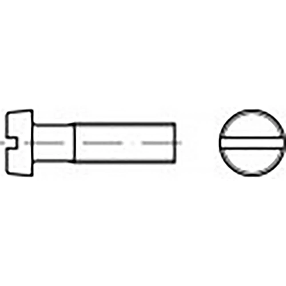 TOOLCRAFT TO-6853086 vijci s cilindričnom glavom M3 35 mm utor DIN 84 nehrđajući čelik v4a a4 100 St. slika