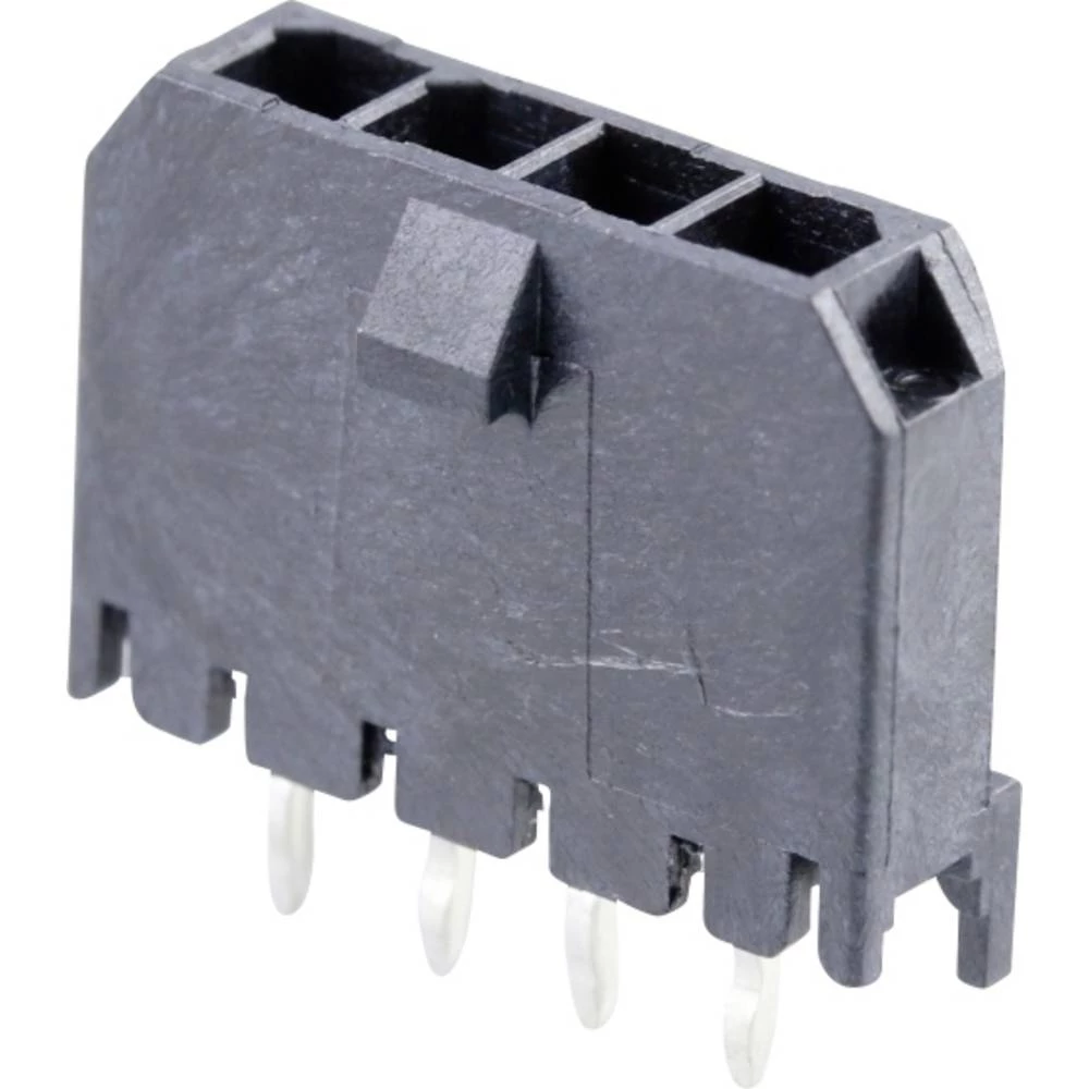 Molex 436500415 Micro-Fit 3.0 Vertical Header, 3.00mm Pitch, Single Row, 4 Circuits, with PCB Polarizing Peg, Tin, Glow-W slika