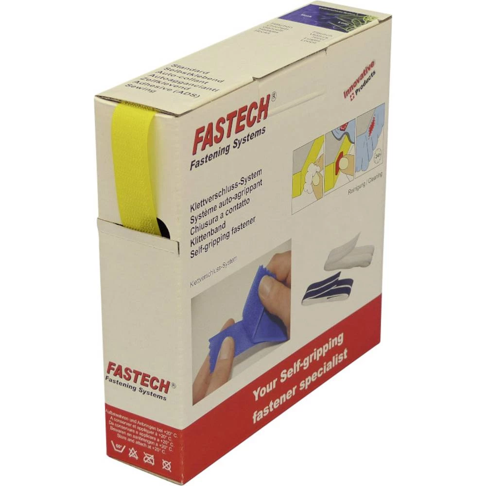 Prianjajuća traka Šivanje Statički dio (D x Š) 10 m x 20 mm Žuta Fastech 10 m slika