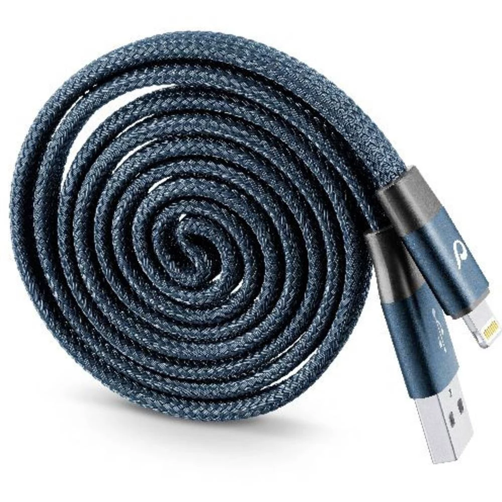 iPad/iPhone/iPod Kabel za punjenje [1x Muški konektor USB 2.0 tipa A - 1x Muški konektor Apple Dock Lightning] 1 m Plava boja Ce slika