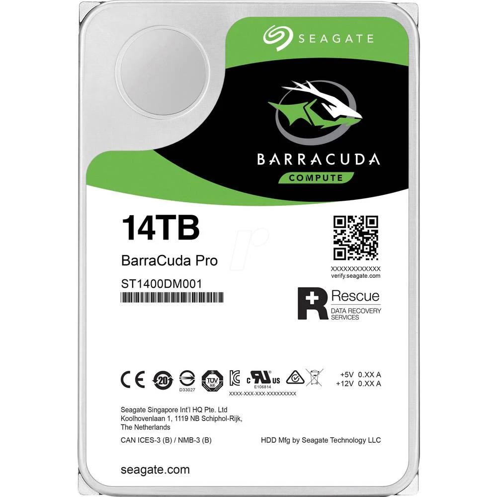 Unutarnji tvrdi disk 8.9 cm (3.5 ") 14 TB Seagate BarraCuda&reg; Bulk ST14000DM001 SATA III slika
