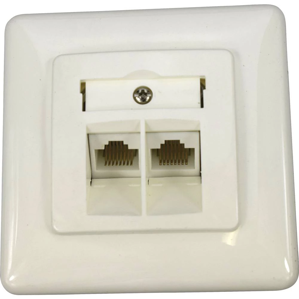 ISDN utičnica KOMOS 19822ABG Podžbukna, Zid Čista bijela (RAL 9010) slika