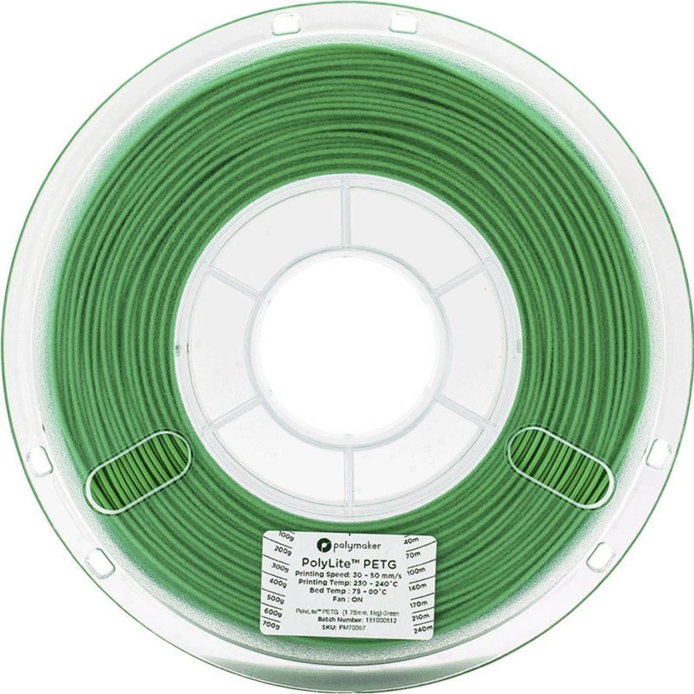 3D pisač filament Polymaker PolyLite 70067 PETG 1.75 mm Zelena 1 kg slika