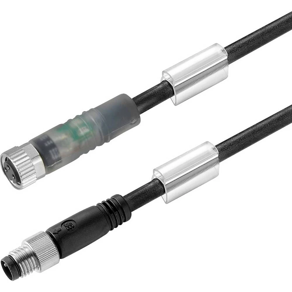 Weidmüller 1550230060 utični konektor za senzor/aktivator, konfekcionirani M8 ravni muški konektor, žženski konektor, ravni 0.60 m Broj polova: 3 1 St. slika