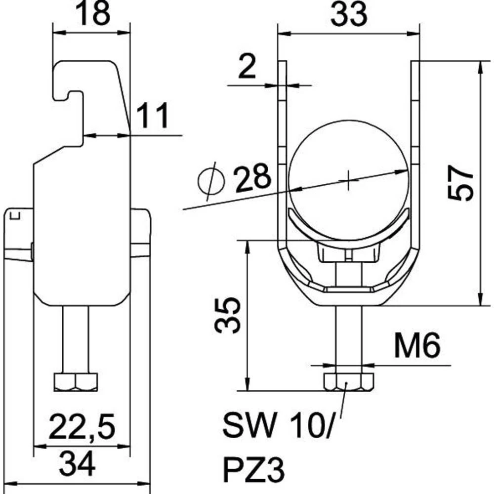 OBO Bettermann 1186922 U-stezaljka kom. slika