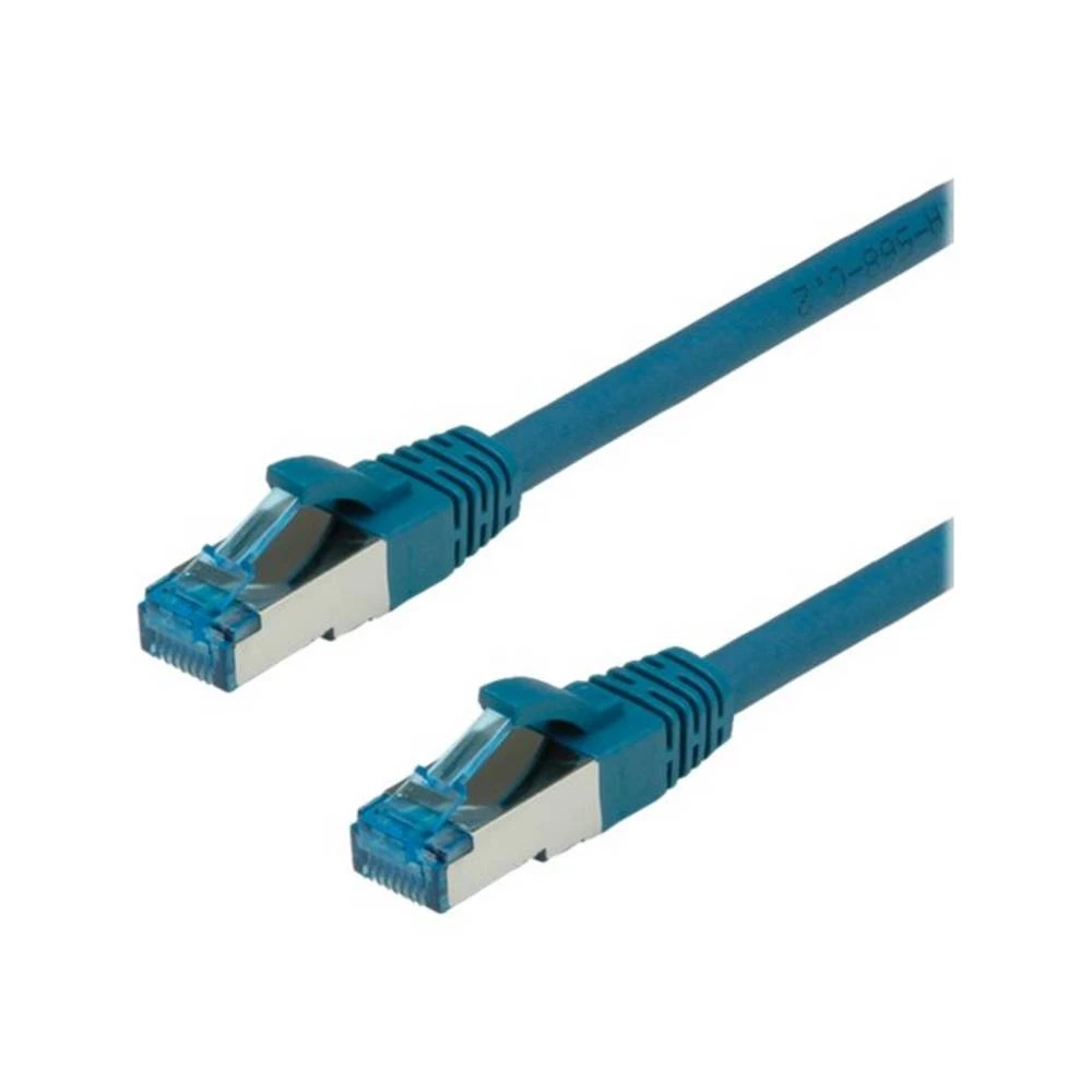 Value 21.99.1994 RJ45 mrežni kabel, Patch kabel cat 6a S/FTP 1.50 m plava boja dvostruko zaštićen, bez halogena, vatrost slika