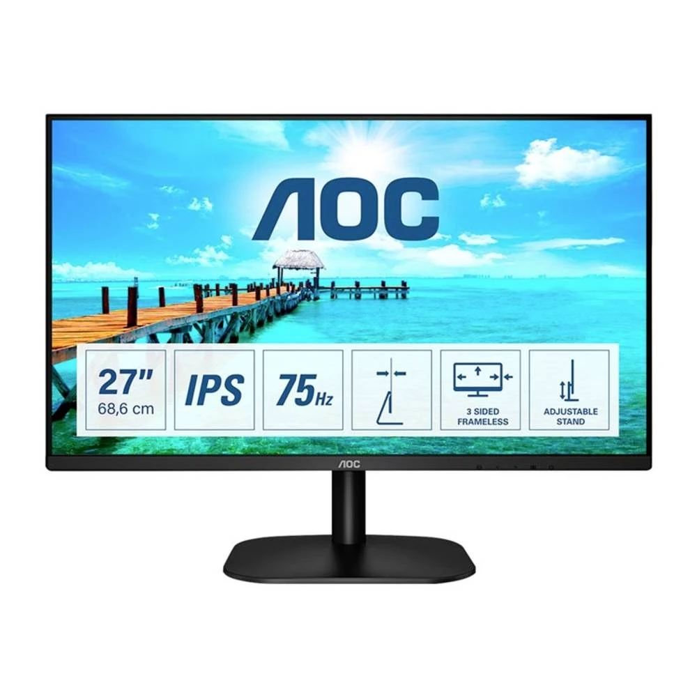 AOC 27B2DA LED zaslon  Energetska učinkovitost 2021 E (A - G) 68.6 cm (27 palac) 1920 x 1080 piksel 16:9 4 ms HDMI™, DVI slika