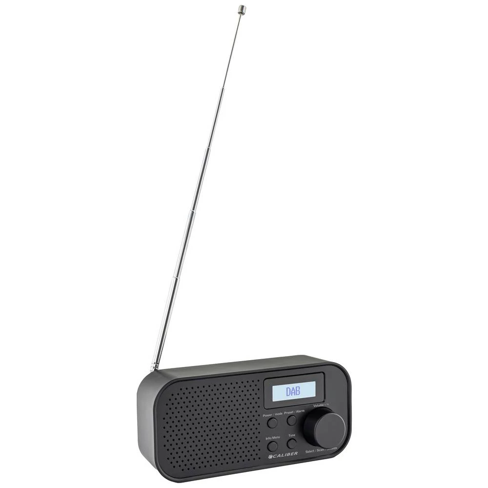 Caliber HPG318DAB džepni radio DAB+ (1012), UKW (1014) AUX, DAB+, UKW funkcija alarma, mogućnost punjenja crna slika