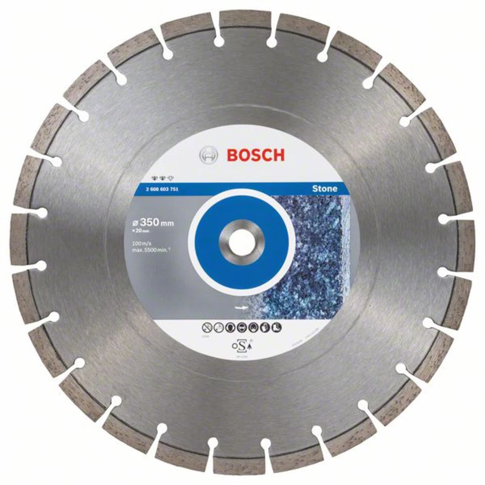 Dijamantni nož Expert za kamen, 350 x 20.00 x 3.2 x 12 mm Bosch Accessories 2608603751 promjer 350 mm 1 ST slika