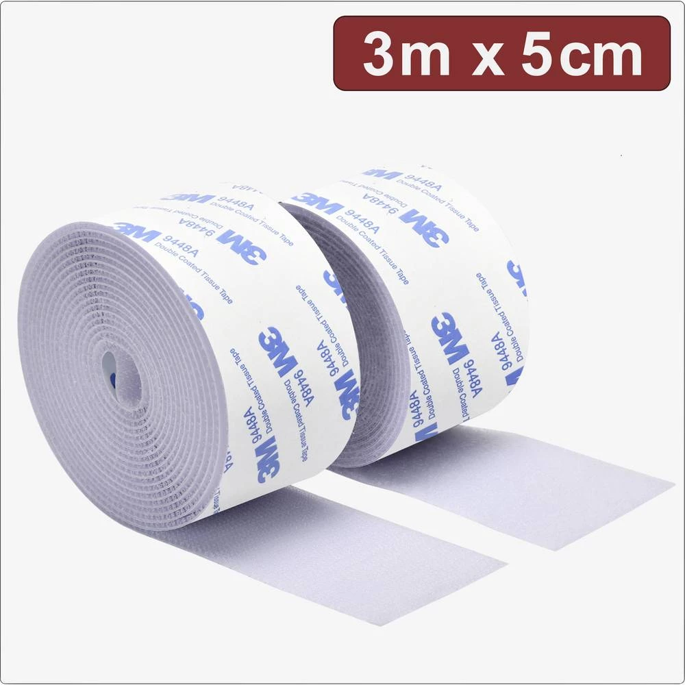 Quadrios 24CA325 prianjajuća traka za lijepljenje grip i mekana vunena tkanina (D x Š) 3 m x 5 cm bijela 3 m slika