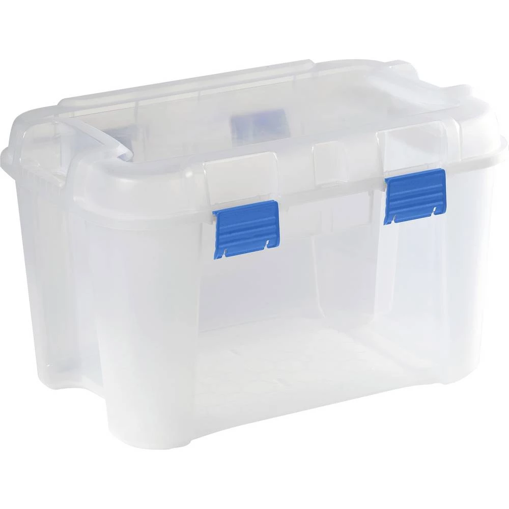 Curver 243696 kutija za pohranu TOTEM Box 60L, transparent / blau prozirna, plava boja 1 kom. slika