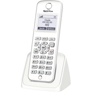 Bežični VoIP telefon AVM FRITZ!Fon M2 für FRITZ!Box Babyphone, Handsfree Osvjetljeni zaslon Bijela, Srebrna slika