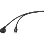 Renkforce USB kabel USB 2.0 USB-C® utikač 1.00 m crna utikač zakrenut za 180° RF-6721078