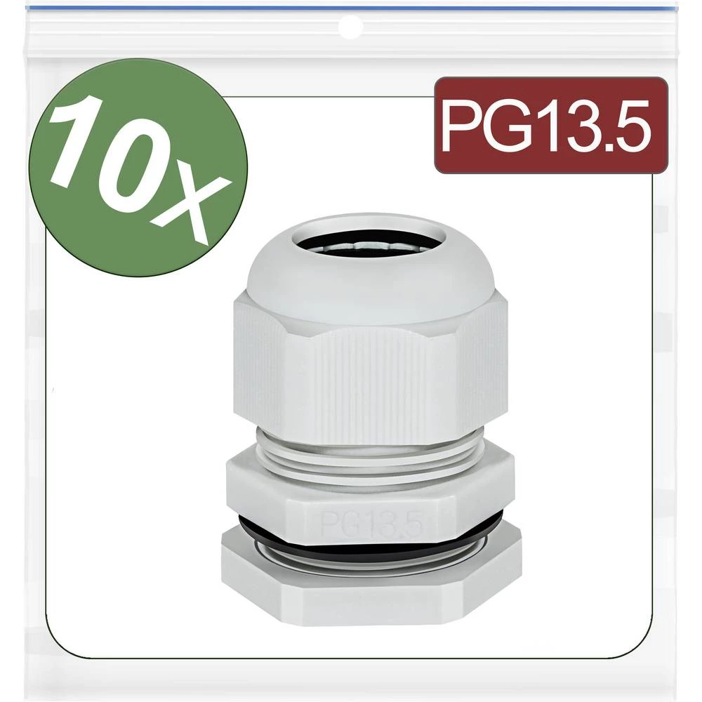 Quadrios 24CA394 kabelska uvodnica  PG13.5  poliamid siva 10 St. slika