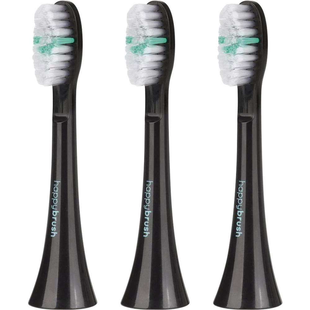 Četkica za za električnu četkicu za zube HappyBrush 03436 3 ST Crna slika