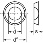 Podloška TOOLCRAFT 194699, unutarnji promjer: 4.3mm, M4, DIN 125-A2K, galvanizir