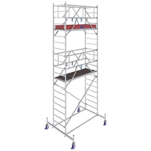 Krause 771049 FahrGerüst aluminij na roli mobilna Radna visina (maks.): 6.40 m srebrna 146.5 kg slika