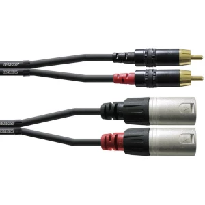 Audio Adapter cable [2x Muški konektor XLR - 2x Muški cinch konektor] 6 m Crna Cordial slika