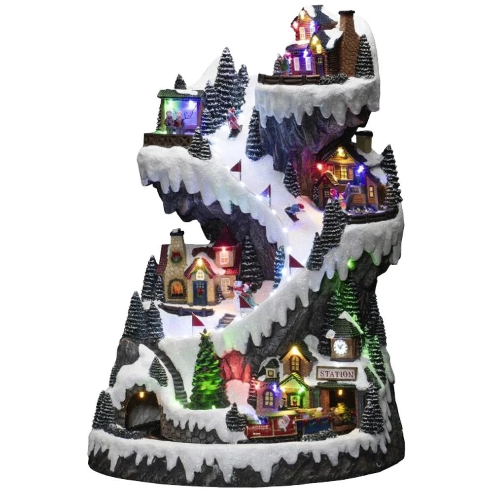 Konstsmide 4257-000 LED krajolik skijaška staza šaren LED šarena boja s prekidačem, s glazbom slika