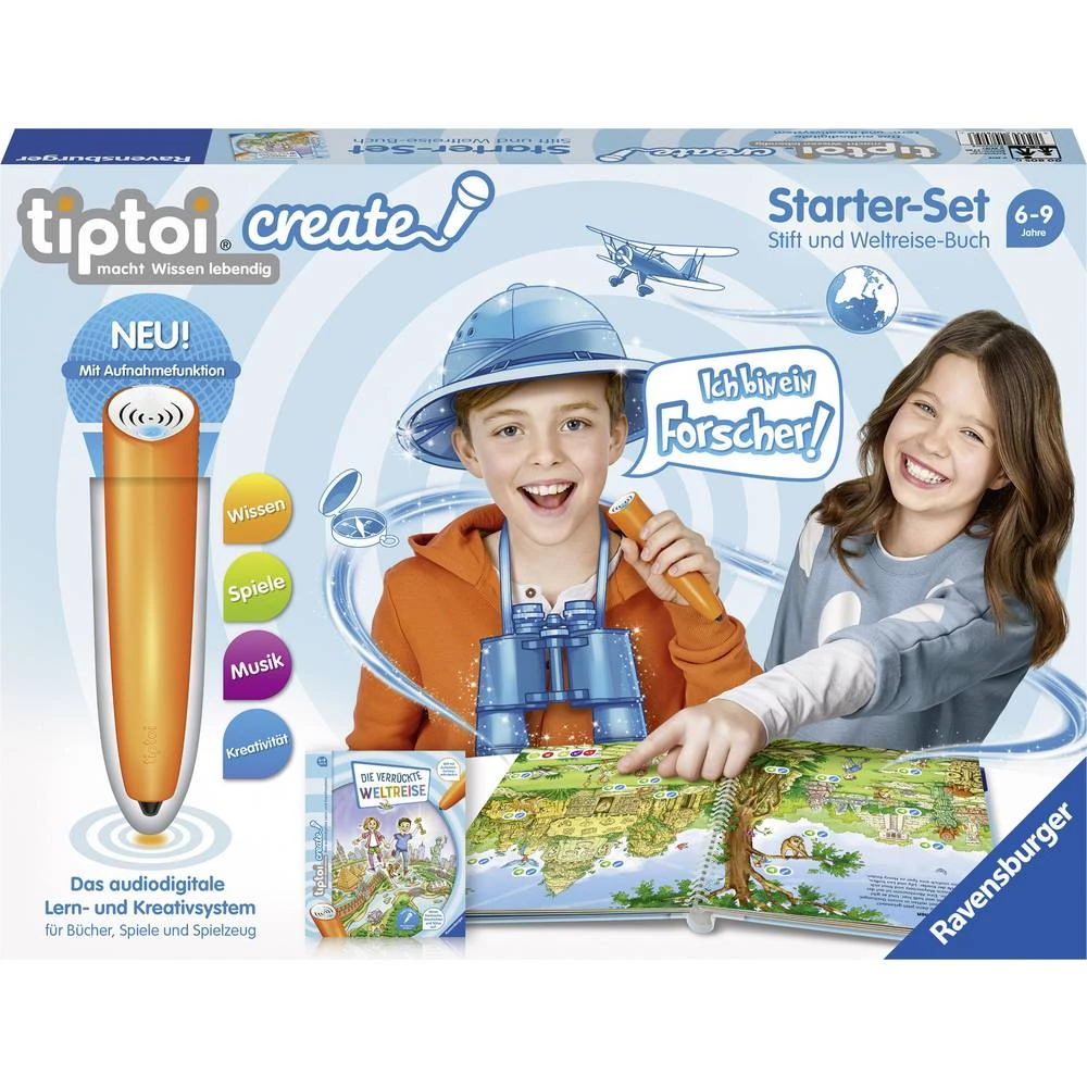 Ravensburger STVORI početni set: olovka i knjiga o svjetskim putovanjima CREATE Starter-Set: Stift und Weltreise-Buch 00 slika