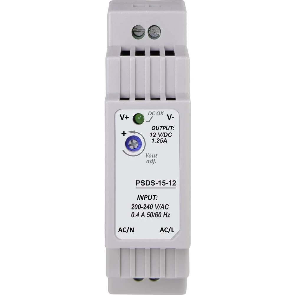DIN-napajanje (DIN-letva) Basetech PSDS-15-12 12 V 1.25 A 15 W slika