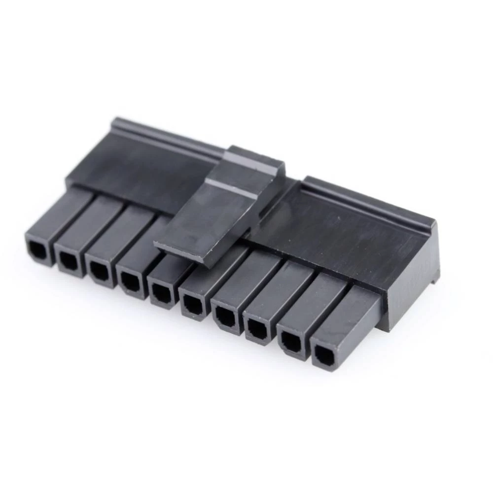 Molex 436451000 Micro-Fit 3.0 Receptacle Housing, Single Row, 10 Circuits, UL 94V-0, Black slika