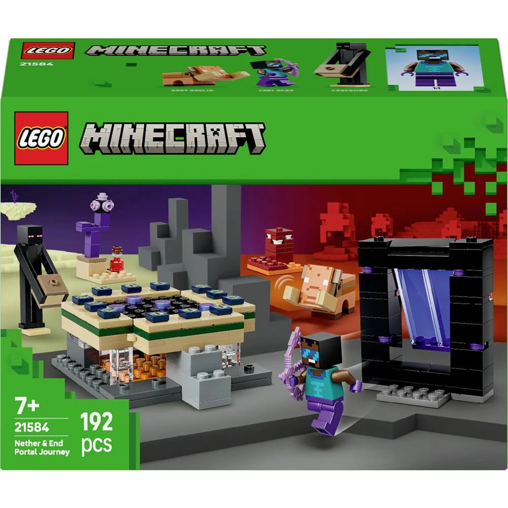 21584 LEGO® MINECRAFT Putovanje kroz Nether i End Portal (21584); Igračka za igrače slika