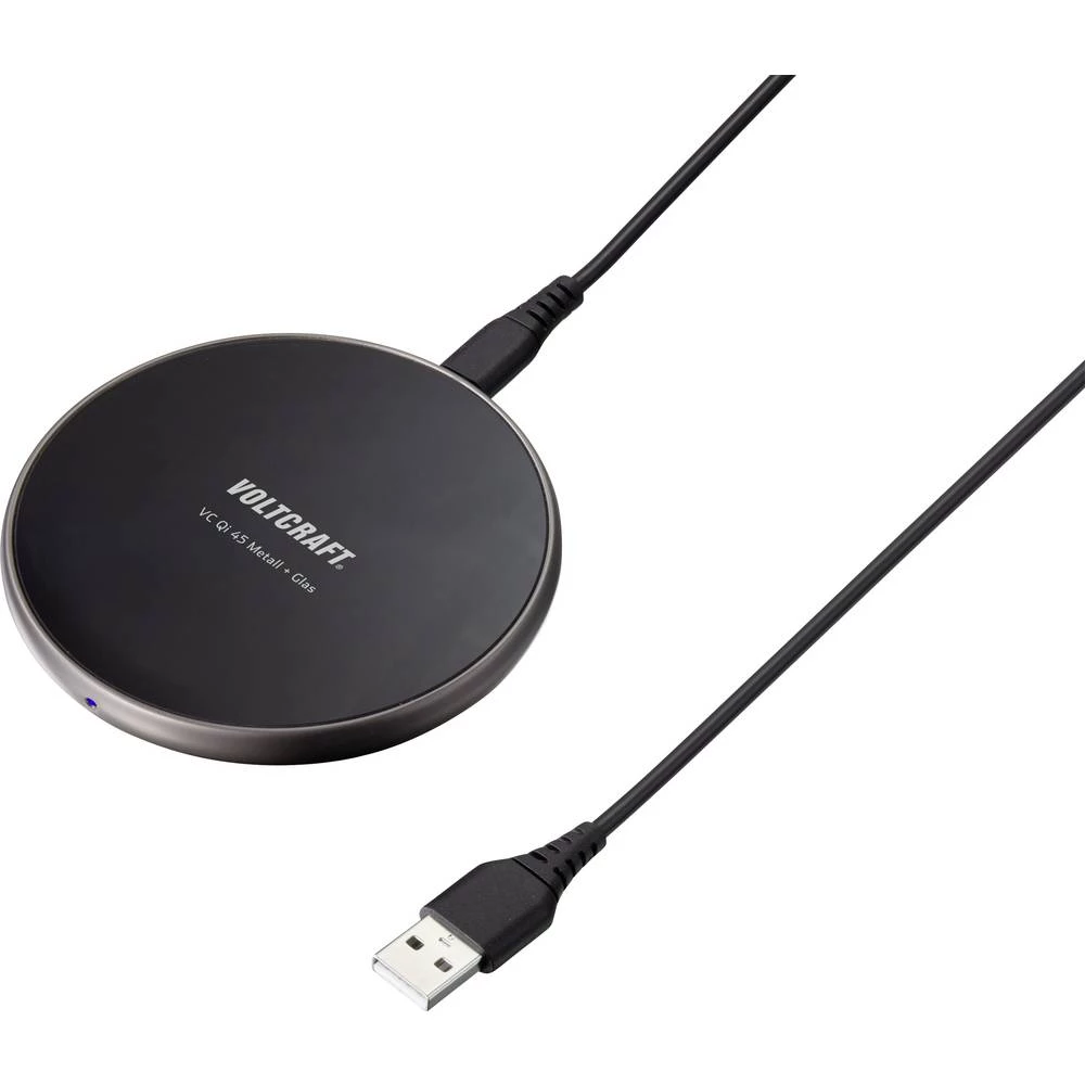 VOLTCRAFT indukcijski punjač 1670 mA Qi-45 VC-11785285  Izlazi qi standard crna/srebrna slika