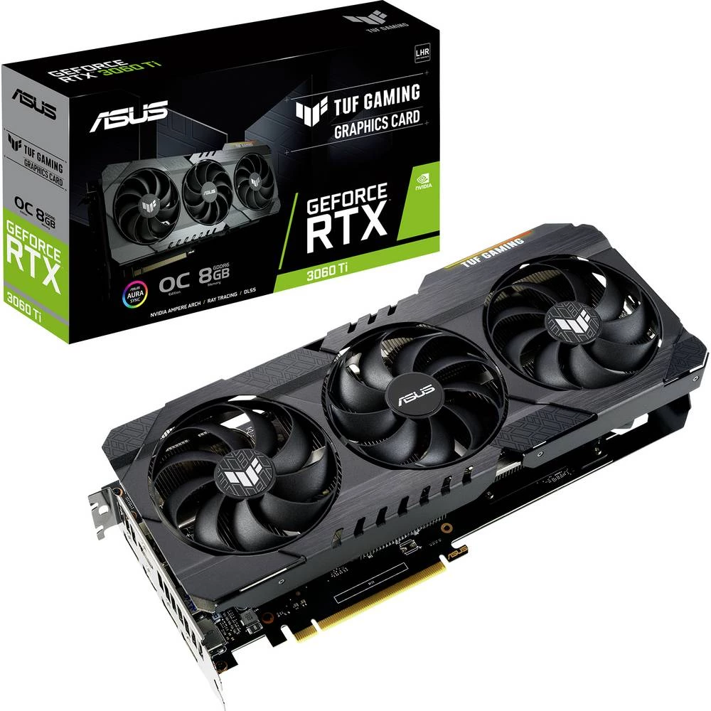 Asus grafička kartica Nvidia GeForce RTX 3060 Ti Gaming Overclocked 8 GB GDDR6-RAM PCIe  HDMI™, DisplayPort navijena slika