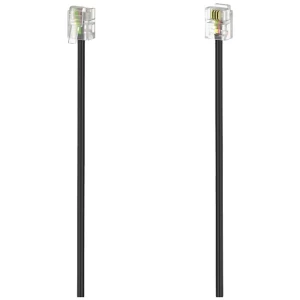 Hama telefon priključni kabel [1x RJ10-muški konektor 4p4c - 1x RJ10-muški konektor 4p4c] 1.5 m crna slika